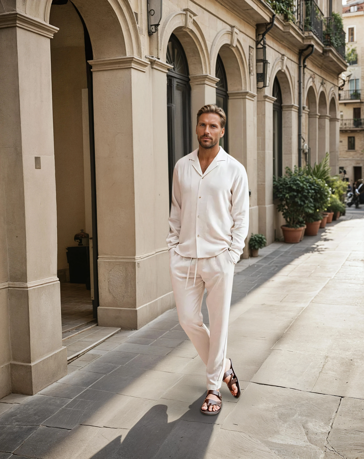 LORENZO - THE LUXURY LINEN LONG SET
