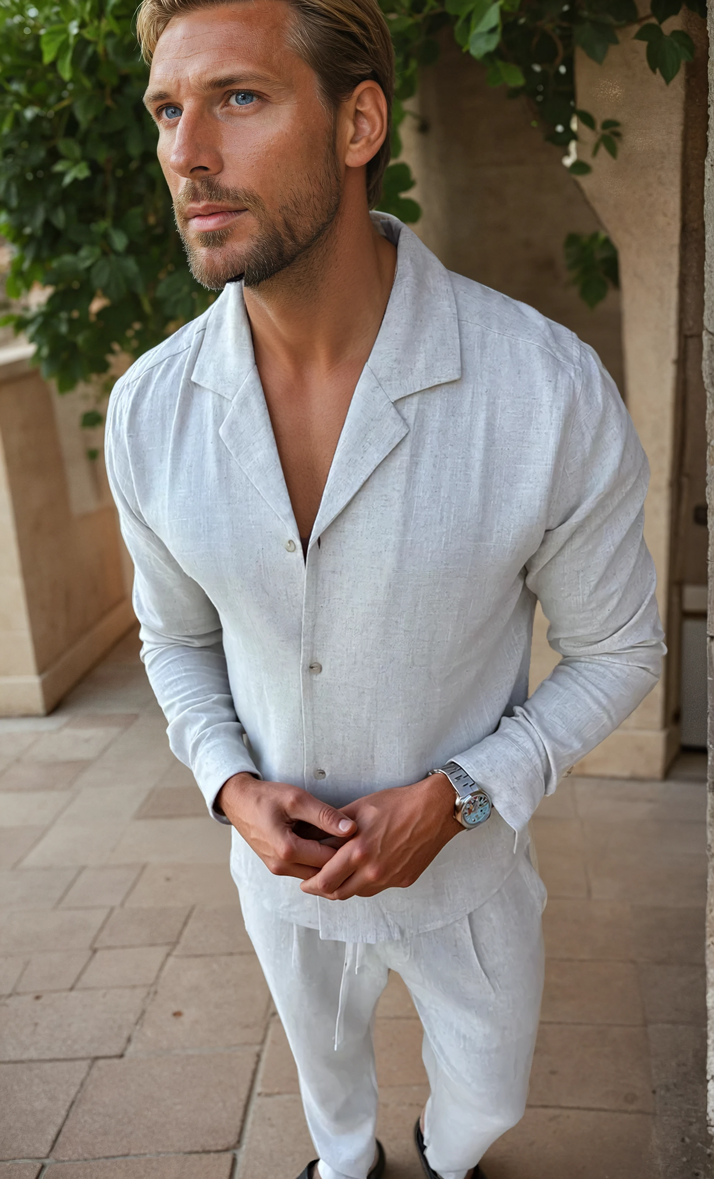 LORENZO - THE LUXURY LINEN LONG SET