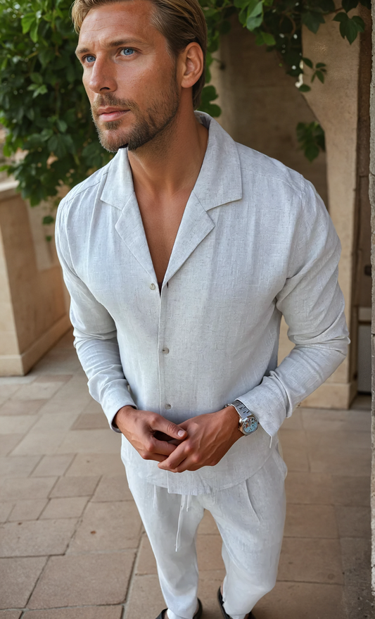 LORENZO - THE LUXURY LINEN LONG SET