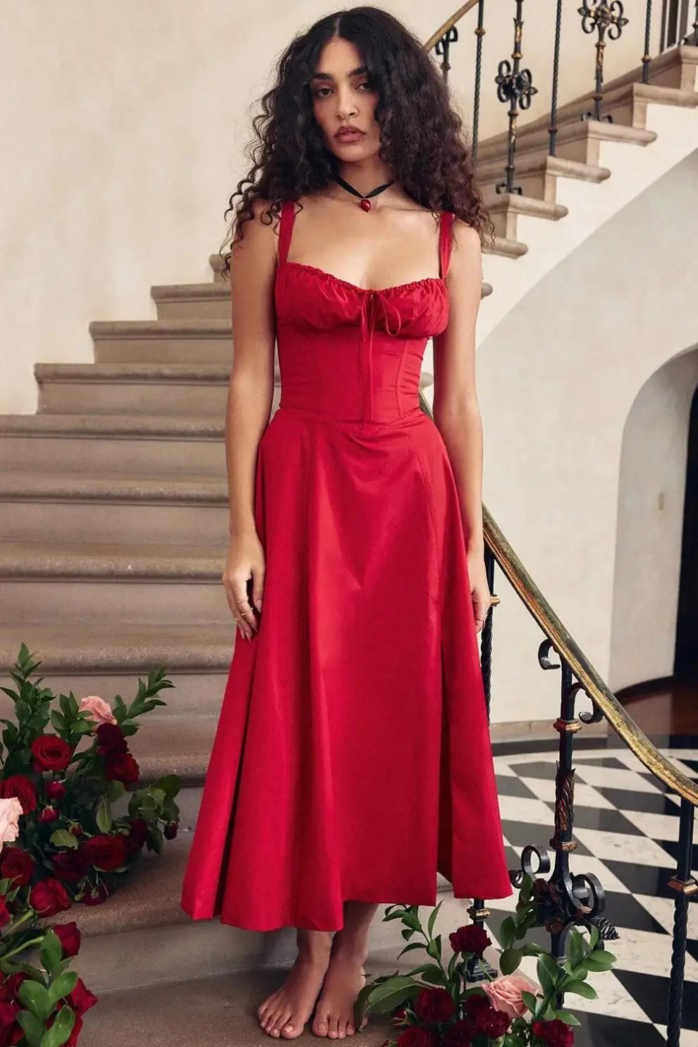 GUILIA - CORSET MIDI DRESS